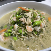 King Prawn Pickled Vegetables and Edamame &amp; Shredded Tofu 鲜虾雪菜毛豆百叶丝